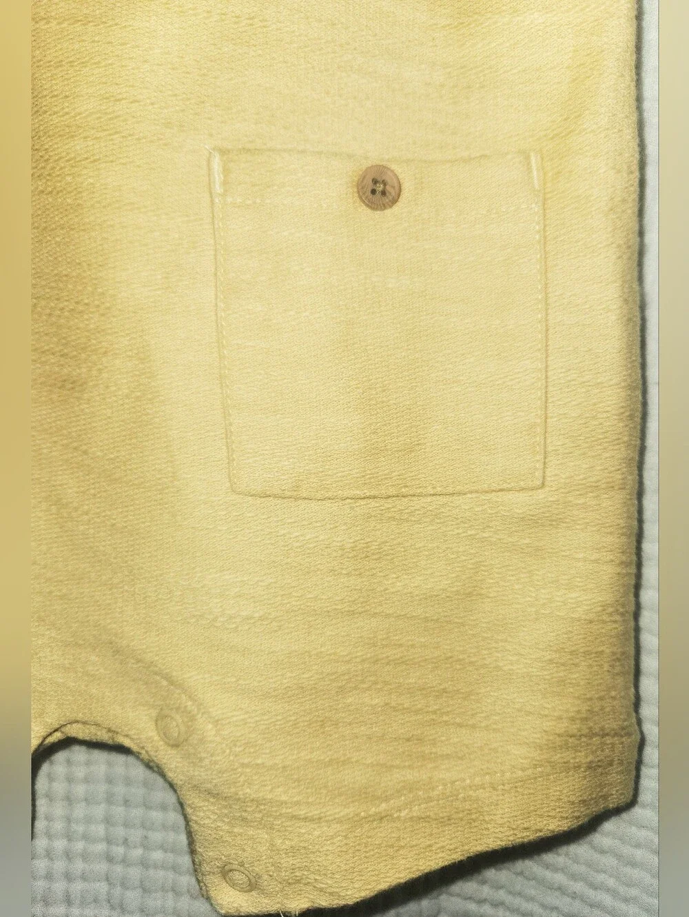 Carter's Child Of Mine 100% Cotton Yellow Sleeveless Baby Boy's Romper 12M NWT